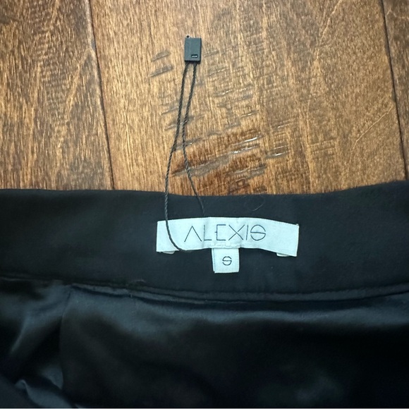 Alexis Albina Windowpane-Check Mesh-Knit Midi Skirt Black/White Women's Size S - Picture 6 of 11